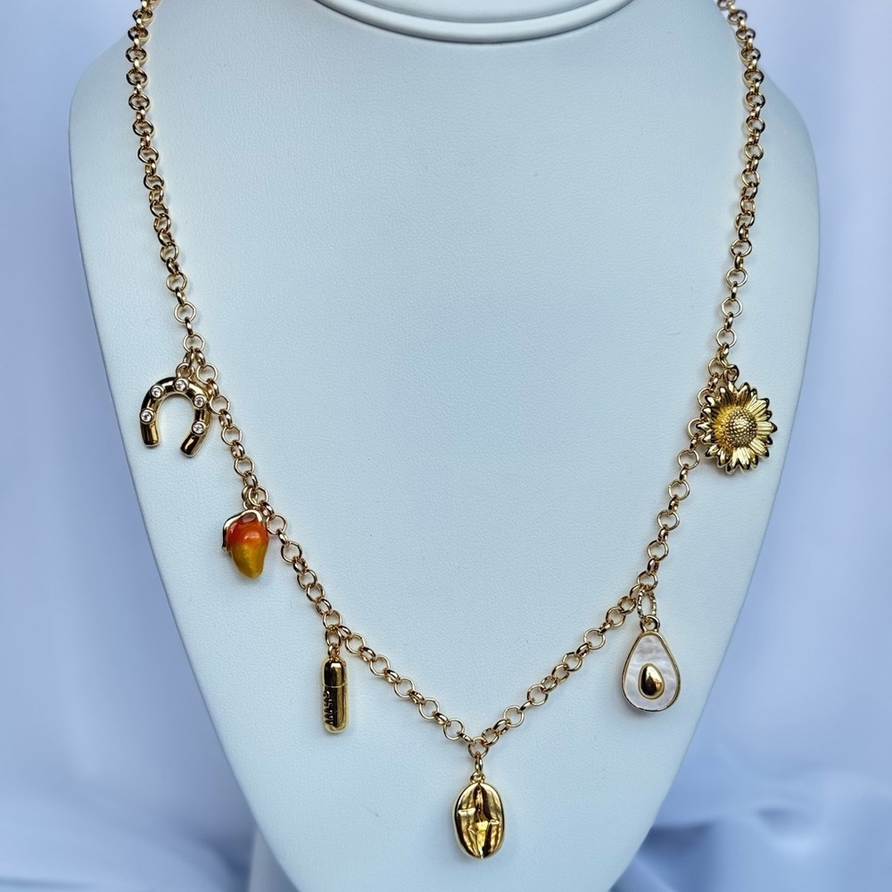 Gold Charms, Charm Necklace - Picture 2 of 6